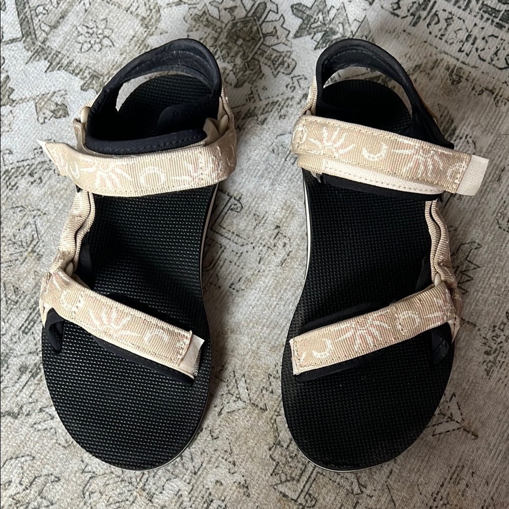 Teva Beige and Black Sandals